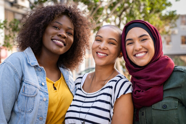 Three Women Smiling